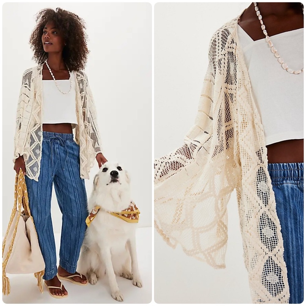 free people of the coast crochet layer ivory - Picture 2 of 11